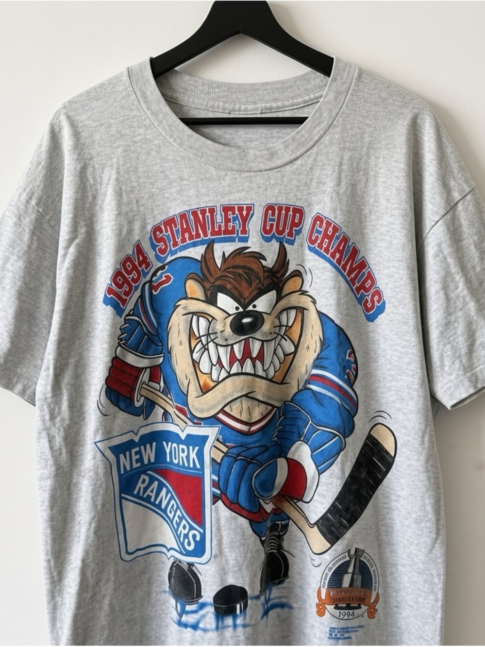 New York Rangers 1994 Stanley Cup Taz Looney Tunes Single Stitch T-shirt